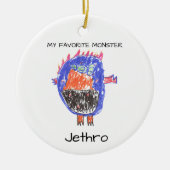 モンスターパーソナライズされたクリスマスクリスマスオーナメント セラミックオーナメント (正面)