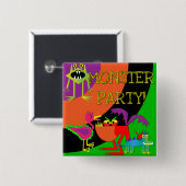 モンスターパーティー誕生日ボタン 缶バッジ (正面&裏面)