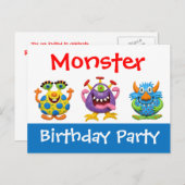 モンスターパーティー インビテーションポストカード (正面/裏面)