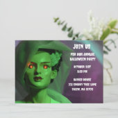 モンスターパープルとグリーンの花嫁フランケンシュタイン 招待状 (スタンド正面)