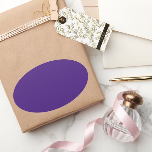 モンスターパープルオーバルステッカー 楕円形シール (ギフト)