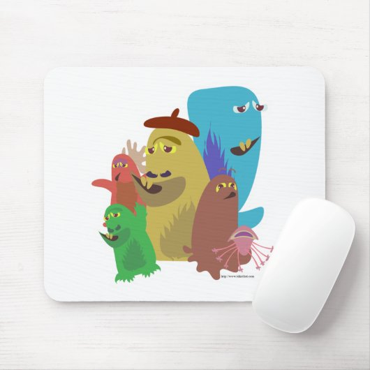 モンスターパールかわいい生き物フレンズ漫画アート マウスパッド (マウス)