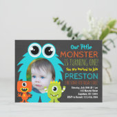 モンスターファースト誕生日招待状（写真あり） 招待状 (スタンド正面)
