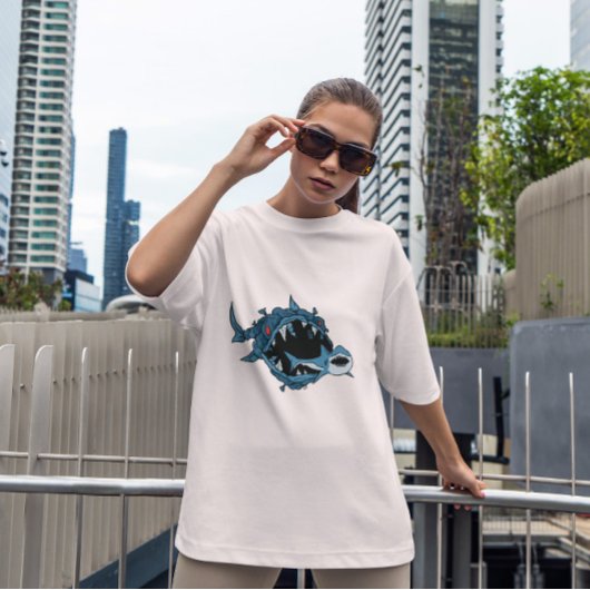 モンスターフィッシュ食べズシャーク Tシャツ