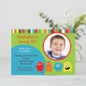 モンスターフォトバースデーパーティ招待状 招待状 (スタンド正面)