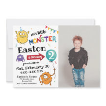 モンスターフォト誕生日招待状