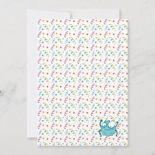 モンスターフォト誕生日招待状 招待状 (裏面)