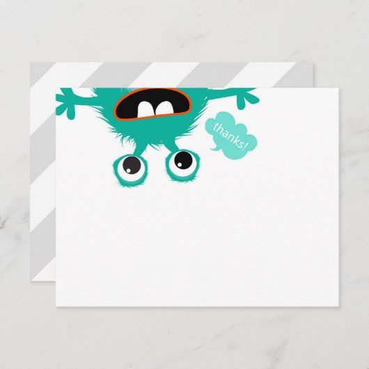 モンスターフレンドリーグサンキューカード文房具 サンキューカード (正面/裏面)