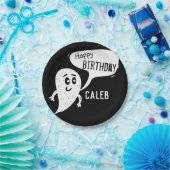 モンスターブラック&ホワイトボーイズ誕生日 ペーパープレート (パーティー)