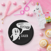 モンスターブラック&ホワイトボーイズ誕生日 ペーパープレート (パーティー)