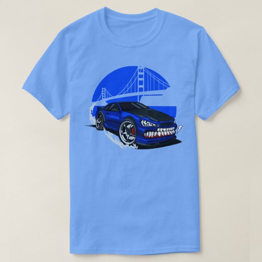 モンスターブルードリフトカー Tシャツ (デザイン正面)
