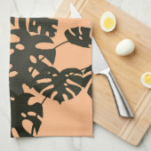 モンスタープラントスイスチ葉ーズパーソナライズされた キッチンタオル (四つ折り)