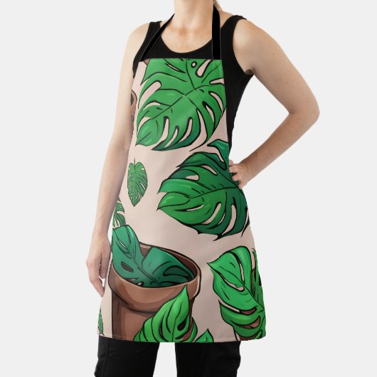 モンスタープラントポットパターンアート エプロン (インサイチュ)