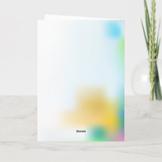 モンスターベア子供の誕生日パーティー カード (裏面)