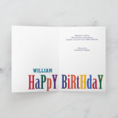 モンスターベア子供の誕生日パーティー カード (内部)