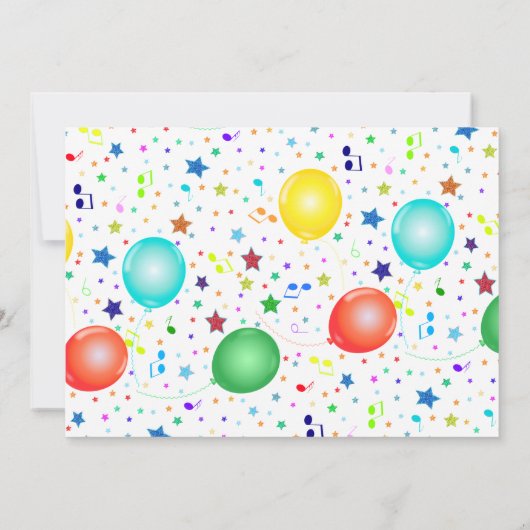 モンスターベア子供の誕生日パーティー 招待状 (裏面)