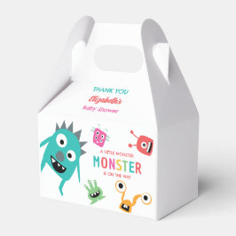 モンスターベビーシャワー かわいいキャラクターパーティー カラフル フェイバーボックス