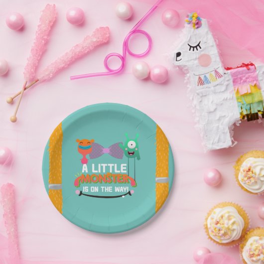 モンスターベビーシャワー – モンスターを作成 ペーパープレート (パーティー)
