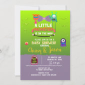 モンスターベビーシャワー – モンスターを作成 招待状 (正面)