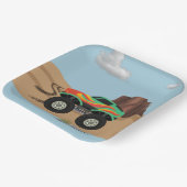 モンスターホイールオレンジ、黄色、緑の紙プレート ペーパープレート (傾斜あり)