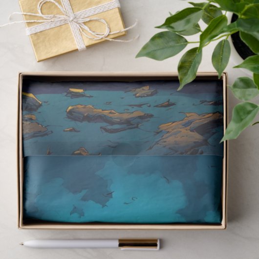 モンスターホラーバスブルーイエローデクページ 薄葉紙 (ギフト)