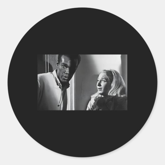 モンスターホラー映画ハロウィンナイトゾンビリビング ラウンドシール (正面)