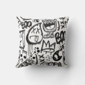 モンスターボーイズ：手描きパターン クッション (裏面)