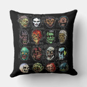 モンスターマスクレトロホラー枕(カラー) クッション (裏面)