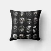 モンスターマスク装飾用クッション-レトロホラーポートレート クッション (裏面)