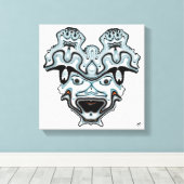 モンスターマスク キャンバスプリント (インサイチュ (ウッドフロア))