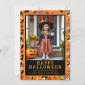 モンスターマッシュアップかわいいカスタムハロウィーン写真 シーズンカード (正面)