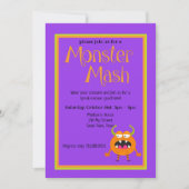 モンスターマッシュオレンジキッズ可愛いカラフルハロウィン 招待状 (正面)