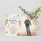 モンスターマッシュキッズハロウィーン誕生日招待状 招待状 (スタンド正面)