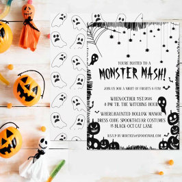 モンスターマッシュハロウィンコスチュームパーティーの招待状 招待状