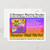 モンスターマッシュハロウィーンマルティーニレシピはがき ポストカード (正面/裏面)