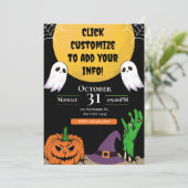 モンスターマッシュハローウィンパーティ招待状 招待状 (スタンド正面)