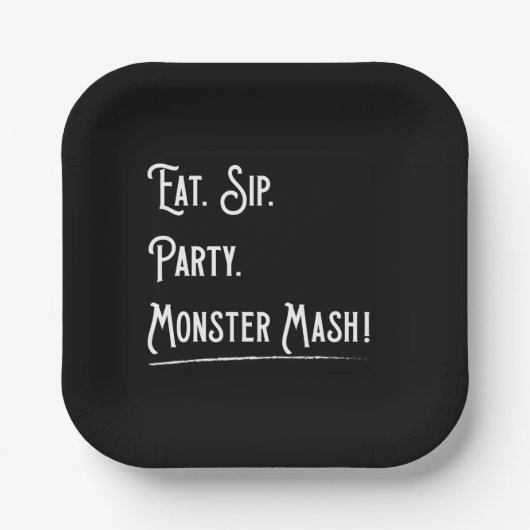 モンスターマッシュハローウィンパーティ ペーパープレート (正面)