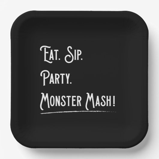 モンスターマッシュハローウィンパーティ ペーパープレート (正面)