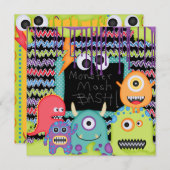 モンスターマッシュバッシュ誕生日招待状 招待状 (正面/裏面)