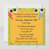 モンスターマッシュバッシュ誕生日招待状 招待状 (裏面)