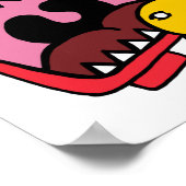 モンスターマッシュヒップホップラグラベルウォールアートポスター ポスター (角)