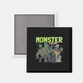 モンスターマッシュヴィンテージ幽霊ハロウィンおもしろい マグネット (正面/裏面)