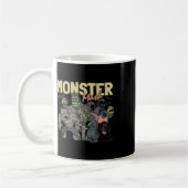 モンスターマッシュヴィンテージ幽霊ハロウィーン コーヒーマグカップ (左)
