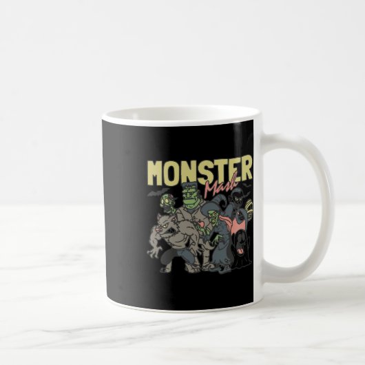 モンスターマッシュヴィンテージ幽霊ハロウィーン コーヒーマグカップ (右)