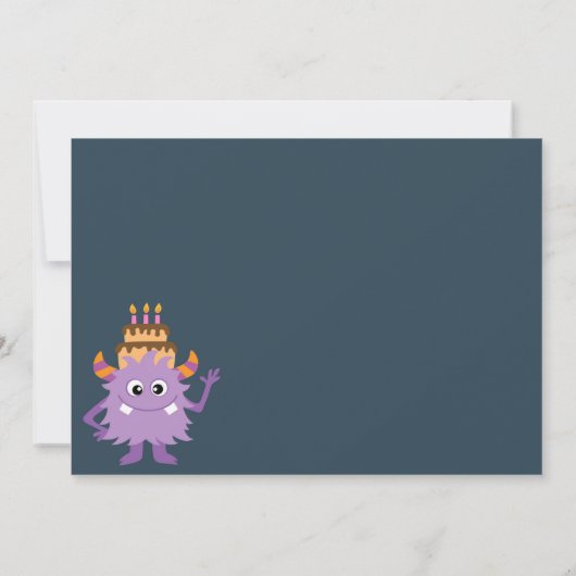 モンスターマッシュ子供の誕生日パーティの招待状招待状 招待状 (裏面)