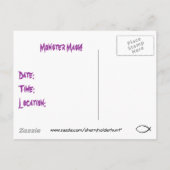 モンスターマッシュ招待状 インビテーションポストカード (裏面)