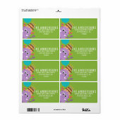 モンスターマッシュ誕生日差出人住所ラベル ラベル (フルシート)