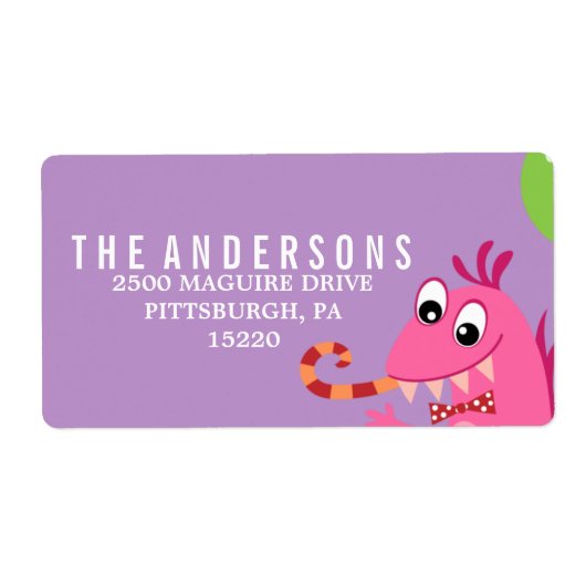 モンスターマッシュ誕生日差出人住所ラベル ラベル (正面)