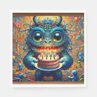 モンスターマッシュ誕生日 スタンダードランチョンナプキン