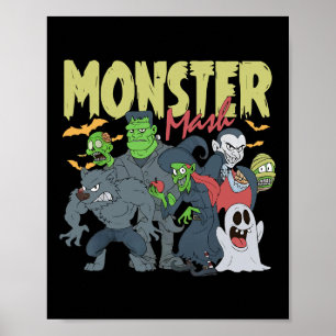 モンスターマッシュ面白いハロウィン不気味シーズンのトリックO ポスター